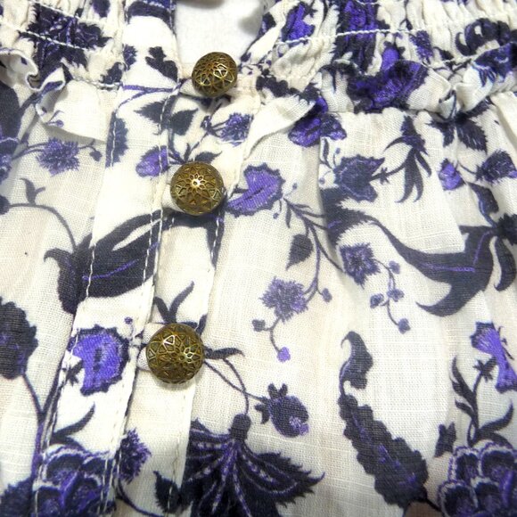 ANTHROPOLOGIE SIZE XS FLORAL TOP - Picture 4 of 9